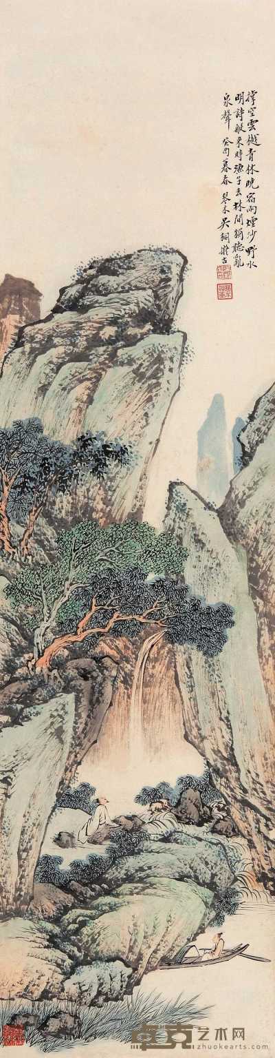 吴琴木 1933年作 山水 立轴 101×26.5cm